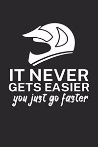 It never gets easier you just go faster