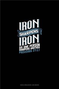 Iron Sharpens Iron So One Person Sharpens Another - Proverbs 27