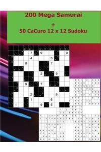 200 Mega Samurai + 50 Cacuro 12 X 12 Sudoku