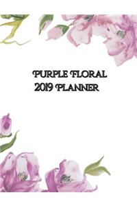 Purple Floral 2019 Planner