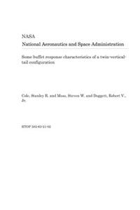 Some Buffet Response Characteristics of a Twin-Vertical-Tail Configuration