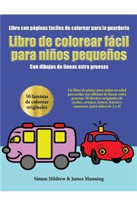Libro con páginas fáciles de colorear para la guardería