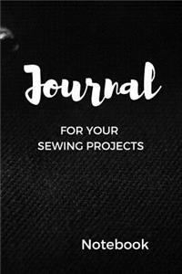 Journal for Your Sewing Projects: Notebook with 100 blank pages of Half College Ruled / Half Blank paper