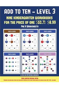 Pre K Worksheets (Add to Ten - Level 3)