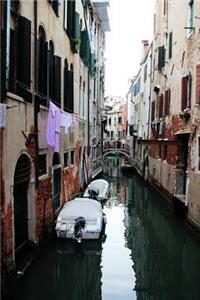 Motorboats in a Narrow Venice Italy Water Channel Journal