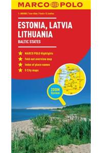 Estonia, Latvia, Lithuania Map