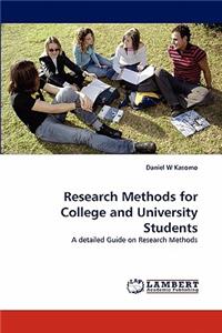 Research Methods for College and University Students
