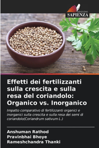 Effetti dei fertilizzanti sulla crescita e sulla resa del coriandolo