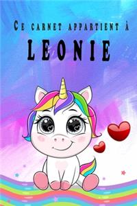 Ce carnet appartient à LEONIE