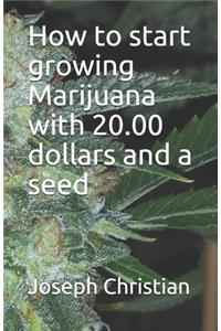 How to start growing Marijuana with 20.00 dollars and a seed