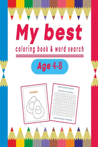 My best coloring book & word search Age 4-8