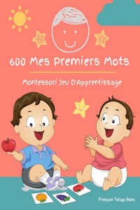 600 Mes Premiers Mots Montessori Jeu D'Apprentissage Français Telugu Bebe