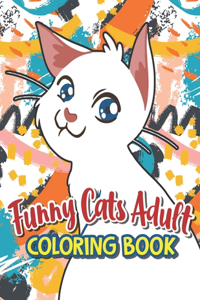 Funny Cats Adult Coloring book