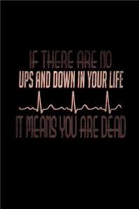 If there are no ups and down in your life, it means you are dead heartbeat