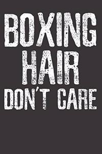 Boxing Hair Fist Fighting Notebook Journal