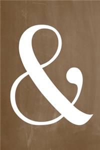 Pastel Chalkboard Journal - Ampersand (Brown)