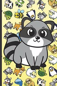 Raccoon Animal Party Notebook