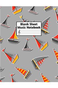 Blank Sheet Music Notebook