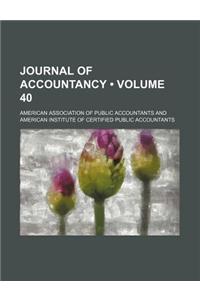 Journal of Accountancy (Volume 40)