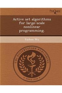 Active Set Algorithms for Large-Scale Nonlinear Programming