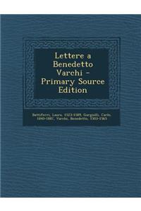 Lettere a Benedetto Varchi