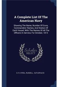 A Complete List Of The American Navy