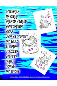 conchiglie messaggi biglietti d'auguri divertimento facile libro da colorare per adulti & bambini utilizzare decorare regalo ricordo per artista Grace Divine