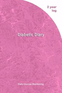 Diabetic Diary: Professional Glucose Monitoring Logbook - Record Blood Sugar Levels (Before & After) - 2 Year Diary