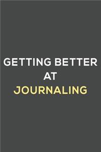getting better at journaling