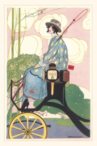 Vintage Journal Forlorn Woman Driving Hansom Cab