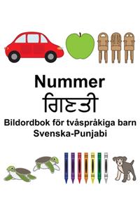 Svenska-Punjabi Nummer/ਗਿਣਤੀ Bildordbok för tvåspråkiga barn