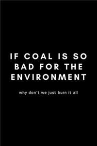 If Coal Is So Bad For The Environment Why Don't We Just Burn It All