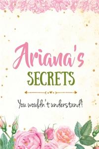 Ariana's Secrets personalized name notebook for girls and women