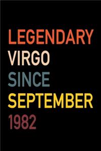 Legendary Virgo Since September 1982: Diary Journal - Legend Since Sept. Born In 82 Vintage Retro 80s Personal Writing Book - Horoscope Zodiac Star Sign - Daily Journaling for Journalist