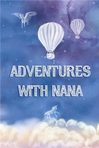 Adventures with Nana: Adventure Journal, Child Diary, Sky Blue Celestial Cover with Cloud Theme