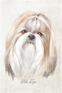 Shih Tzu Dog Portrait Notebook