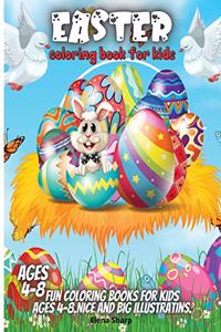 Easter Coloring Book For Kids Ages 4-8