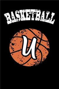 U Monogram Initial Basketball Journal