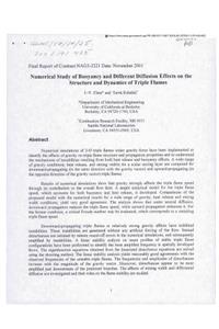 Numerical Study of Buoyancy and Different Diffusion Effects on the Structure and Dynamics of Triple Flames