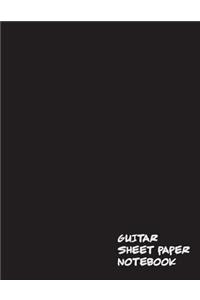 Guitar Sheet Paper Notebook