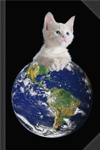 Space Kitten Ruler of Earth Funny Journal Notebook