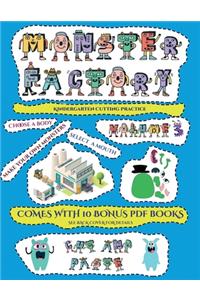 Kindergarten Cutting Practice (Cut and paste Monster Factory - Volume 3)