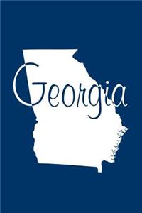 Georgia - Navy Blue Lined Notebook with Margins