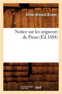 Notice Sur Les Seigneurs de Pirou (Éd.1884)