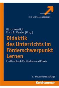 Didaktik Des Unterrichts Im Forderschwerpunkt Lernen: Ein Handbuch Fur Studium Und Praxis