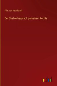 Strafvertrag nach gemeinem Rechte