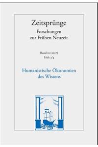 Humanistische Okonomien Des Wissens