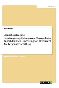 Möglichkeiten und Handlungsempfehlungen zur Thematik des Auszubildenden - Recruitings als Instrument der Personalbeschaffung