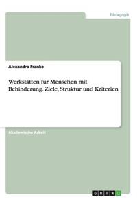Werkstätten für Menschen mit Behinderung. Ziele, Struktur und Kriterien