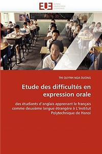 Etude Des Difficult�s En Expression Orale